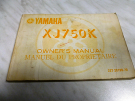 Gebruikershandleiding Yamaha XJ750K