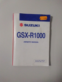 Gebruikershandleiding Suzuki GSX-R1000 - Engelstalig