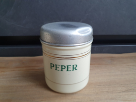 Emaille peper busje crème