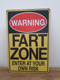 Tekstbord Fart zone