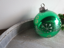 Oude & vintage kerstbal groen 261