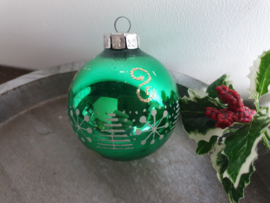 Oude & vintage kerstbal groen 261