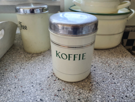 Emaille koffiebus crème