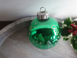 Oude & vintage kerstbal groen 261