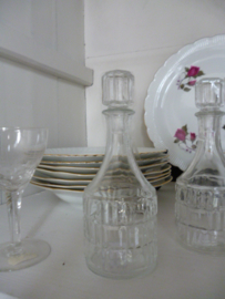 Brocante glazen stolp flesje