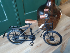 Decoratie fiets zwart - hout.