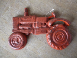 Wand flessen opener tractor rood.