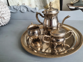 Brocante koffie set zilver