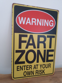 Tekstbord Fart zone