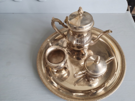 Brocante koffie set zilver