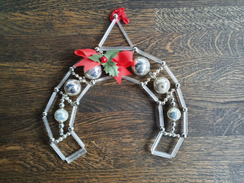 Vintage kerst ornament zilver
