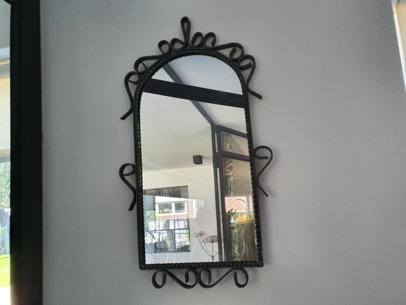 bronzen band verkoper Brocante spiegel | villa-brocante