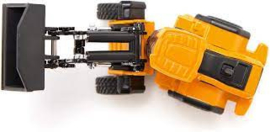 MAN  vrachtwagen met dieplader en JCB shovel