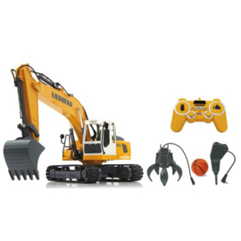 Liebherr graafmachine met sloophamer en grijper