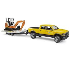 RAM Rental service met aanhanger en mini graafmachine