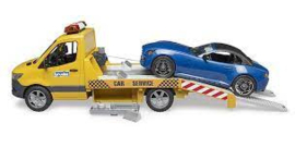 Mercedes Benz Sprinter autotransporter met  roadster en poppetje