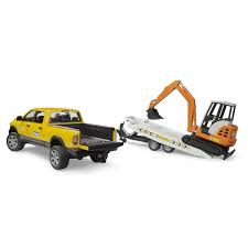 RAM Rental service met aanhanger en mini graafmachine
