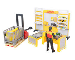 DHL pakketshop met palletwagen
