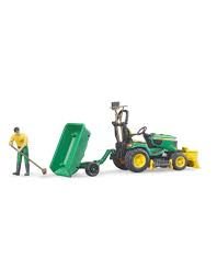 John Deere zitmaaier met chauffeur en accesoires