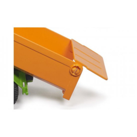Fendt met haakliftkar met containerbak