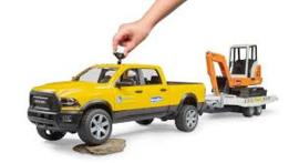 RAM Rental service met aanhanger en mini graafmachine