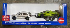 Auto met autotransporter