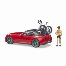 roadster met wielrenner