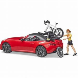 roadster met wielrenner