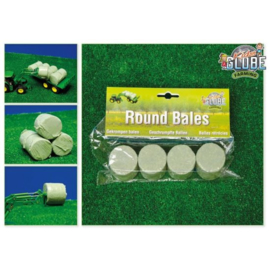 ronde kuilvoerbalen in plastic