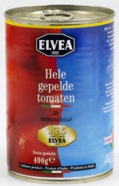 ELVEA  hele gepelde tomaten - 400 gr.