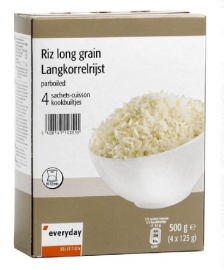 EVERYDAY rijst in kookbuiltjes ; 4 x 125 gr.