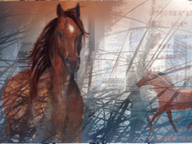 Paardenschilderij laten maken met echt paardenhaar