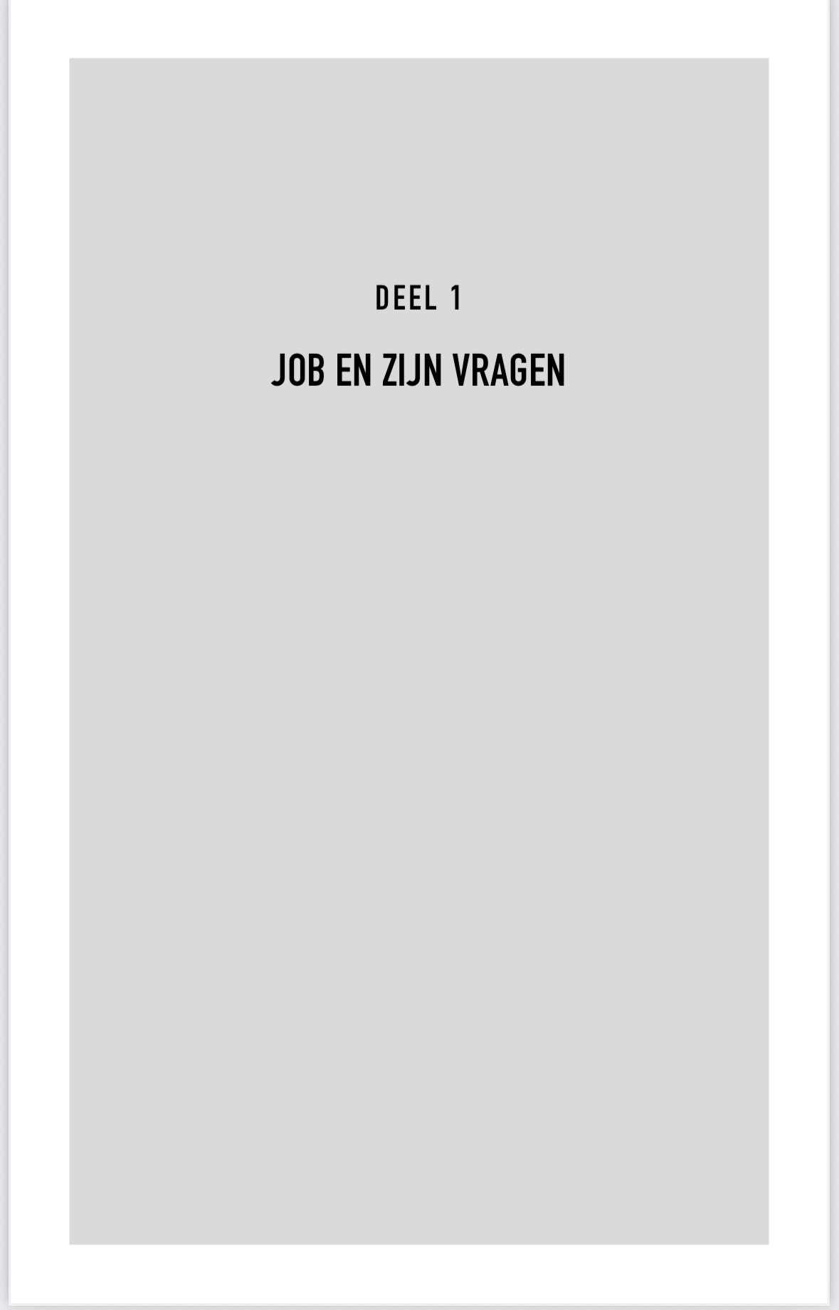 De Kwestie Job, door Dirk de Bree