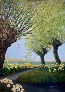 ART GICLÉE -  Landschap met knotwilgen-'Lente'