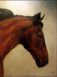 Paardenschilderij 'Treasure Z'