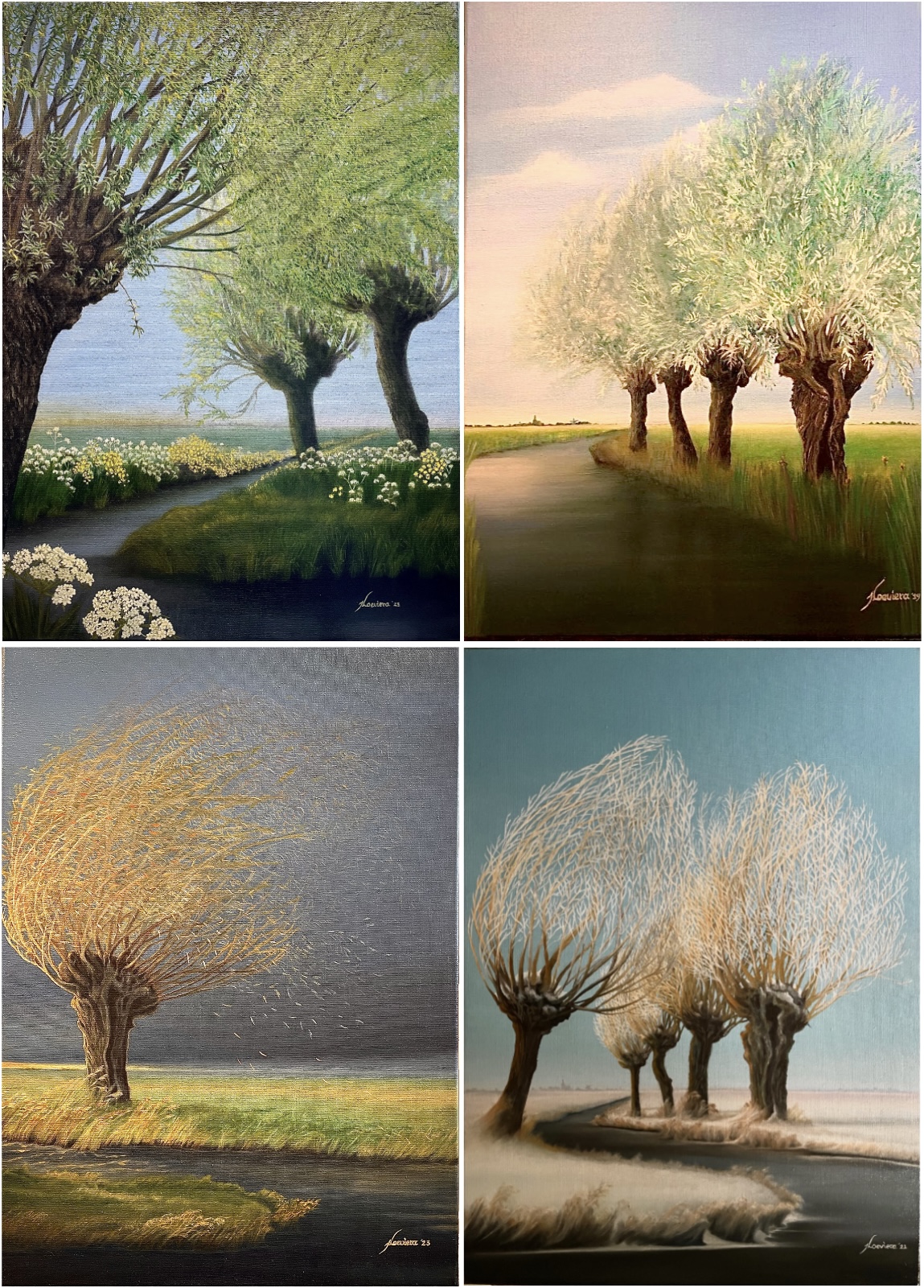 ART GICLÉE - Landschap met knotwilgen- 'Zomer'