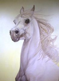 Paardenschilderij 'Victory The White Horse'
