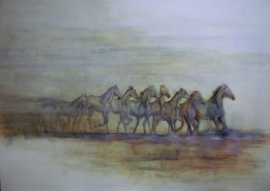 Paardenschilderij 'Camargue Horses'