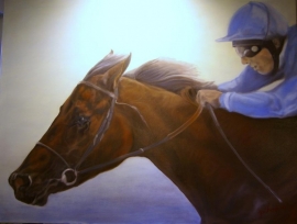 Paardenschilderij 'Dubai Millenium'