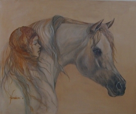 Paardenschilderij 'Irish Beauty'