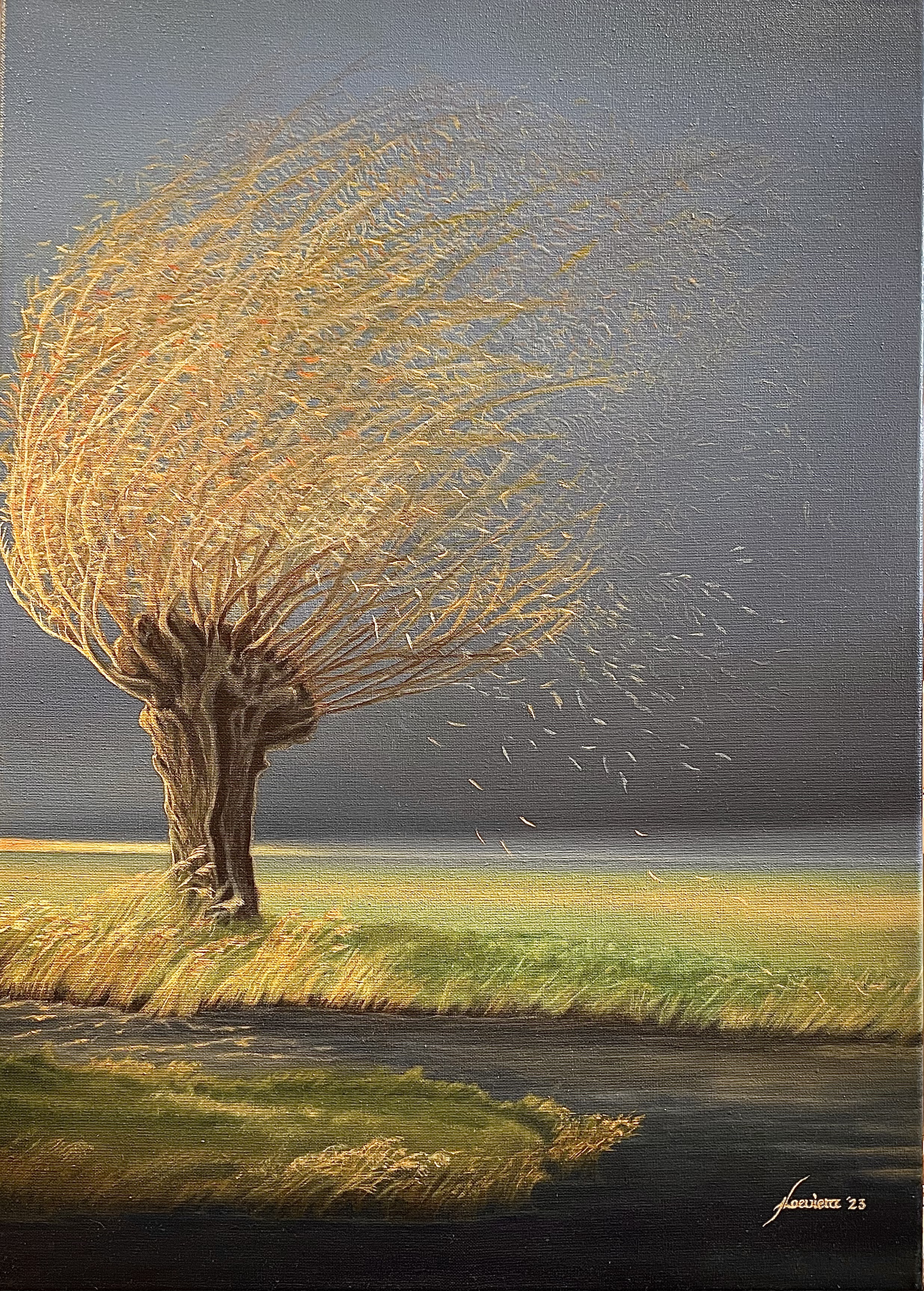 ART GICLEE - Landschap met knotwilgen- 'Herfst'