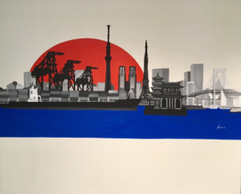 Muurschildering Tokyo