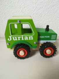 Tractor met zwart rubberen wielen