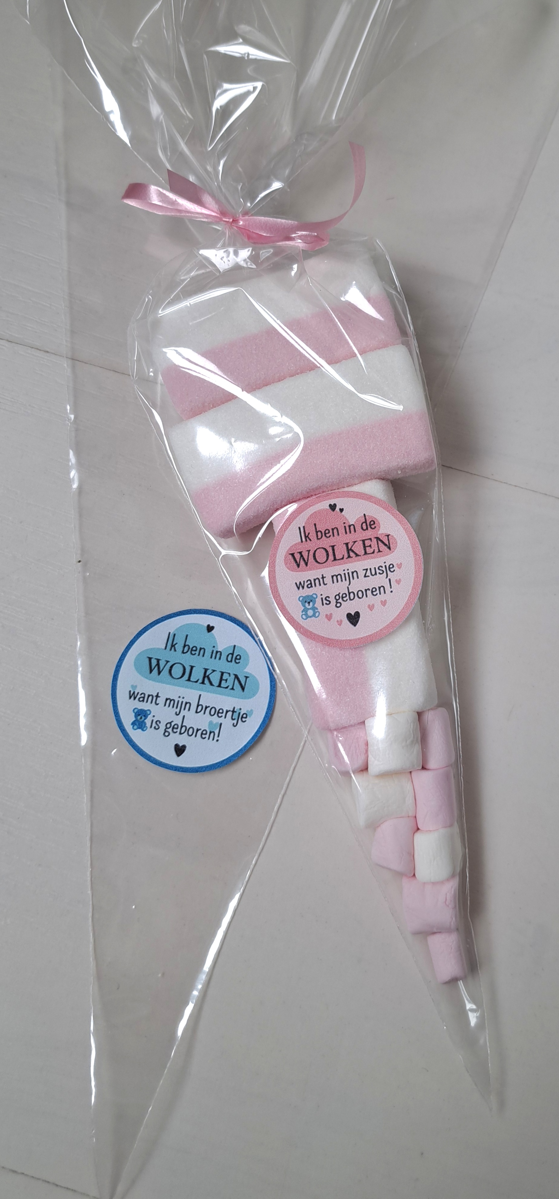 Puntzak roze/blauw