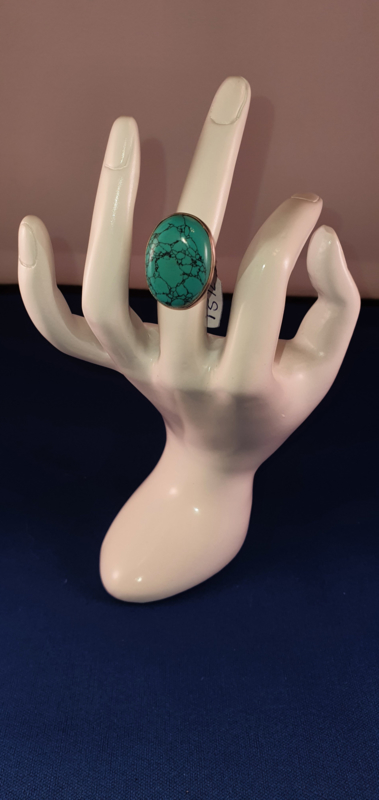 Zilveren ring turquoise