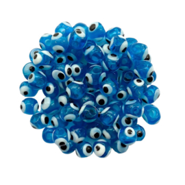 Evil Eye glassbeads - sky blue