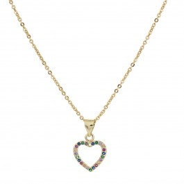Necklace Rainbow Heart