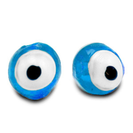 Evil Eye glassbeads - sky blue