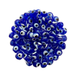 Evil Eye glassbeads - cobalt blue