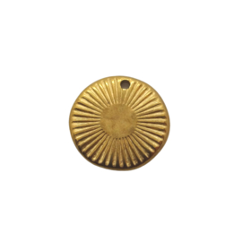 Textured Coin Gold Pendant